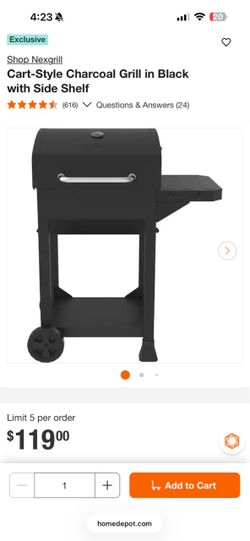 Nexgrill Charcoal Grill & Accessories BUNDLE