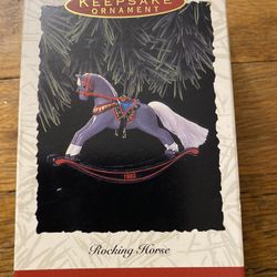 Vintage 1993 Hallmark (Rocking Horse) 13th in series keepsake Christmas ornament