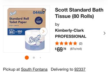 Scott Standard Roll Toilet Paper 80 Rolls
