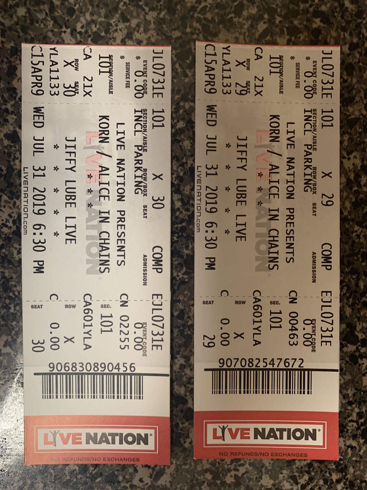 Alice In Chains & Korn Tickets