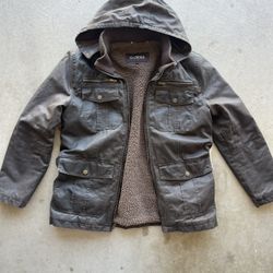 Vintage 2000s Guess Bomber Jacket w Removable Hood