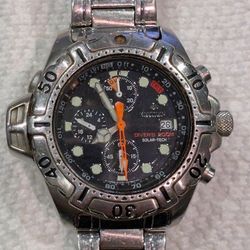 Vintage Citizen Eco- Drive Diver 2000 M Aqualand Promaster 