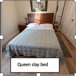 Beautiful Queen Wooden Slay Bed