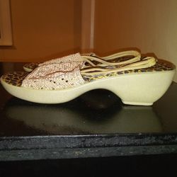 Animal Print Slingback Sandals