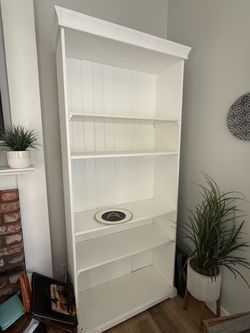 White book cases