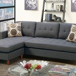 Brand New Blue Grey Sectional Sofa 