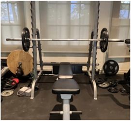 Half Rack, Bench, Bar & Plates