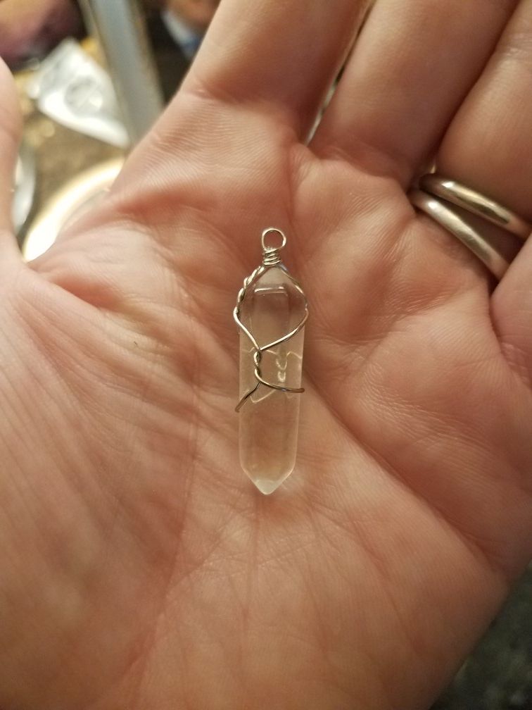 Clear quartz pendant