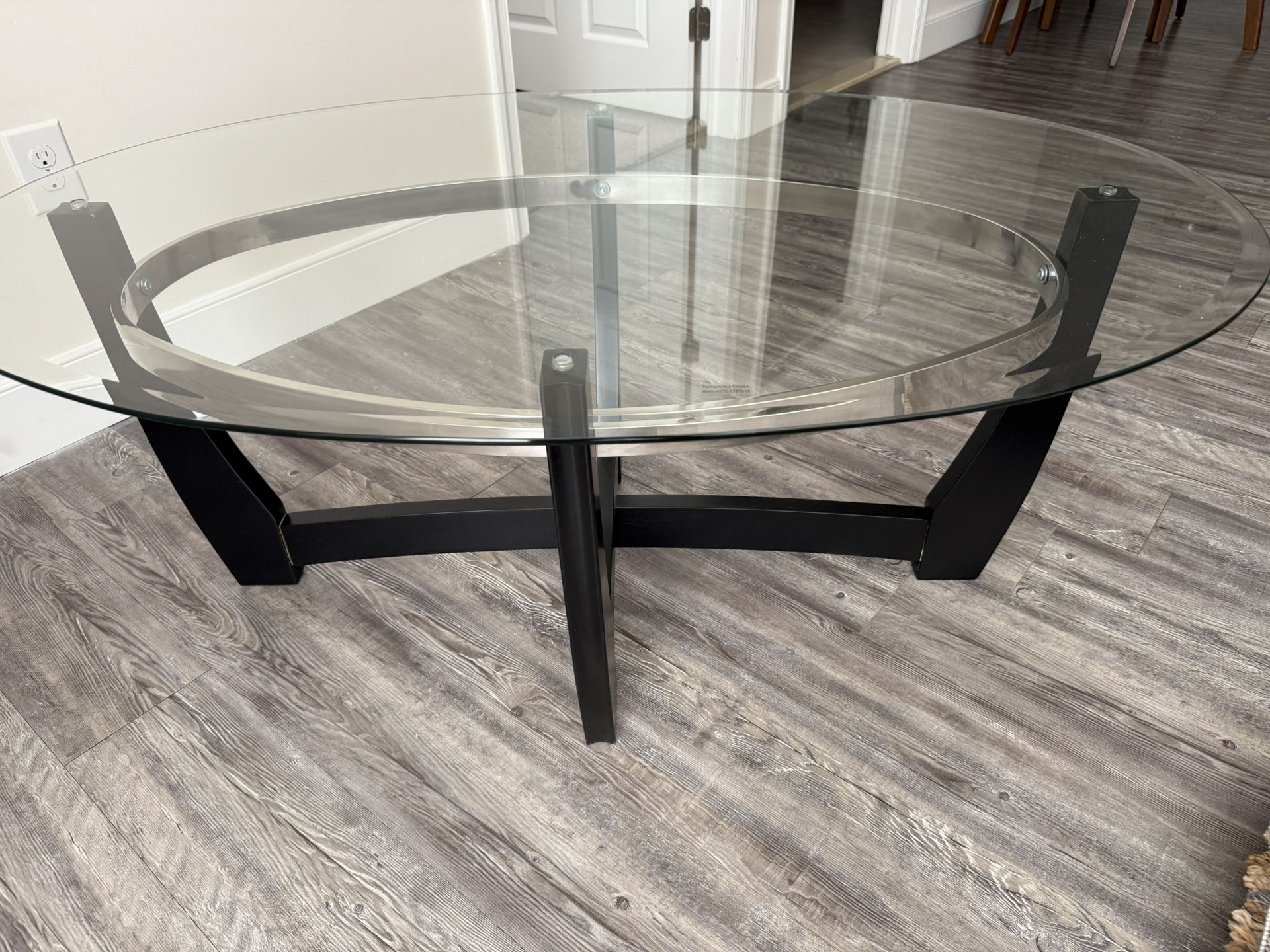 ( Brand New ) Oval Coffee Table & 2 Round End Tables