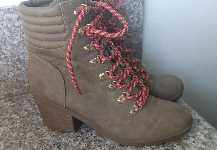 G By Guess "Amen" Combat Low Heel Boots