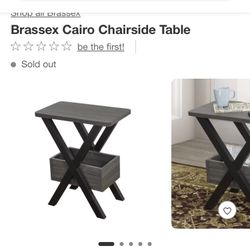 Set Of 2 End Tables/Night Stands (Grey)