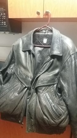 MENS BLACK GENUINE LEATHER JACKET