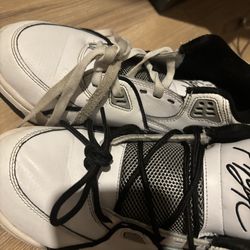 white Nike Air Flight sneakers