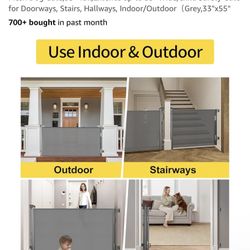 Aourmkoop 2 Pack Retractable Baby  Gate