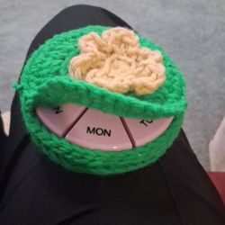 Hand Made Crochet Pillholder 