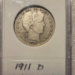 1911 D Barber Half Dollar