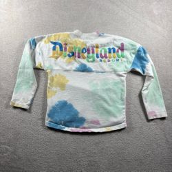 Disneyland Spirit Jersey Resort Kids 5/6 Tie Dye Colorful Long Sleeve Shirt#4A
