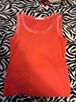 coral lace tank top