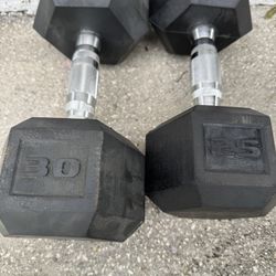 Dumbbells Singles (1-30lbs 1-25lbs)