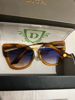 DITA Sunglasses Tortoise Frame Blue Lenses