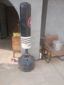 Boxing punching bag.