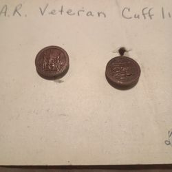 Vintage Grand Army Of The Rep. Civil War Vets Lapel Studs Also Known As Cuff Links For Sale.