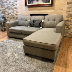 FREE DELIVERY- 2-Piece Grey Sectional Sofa