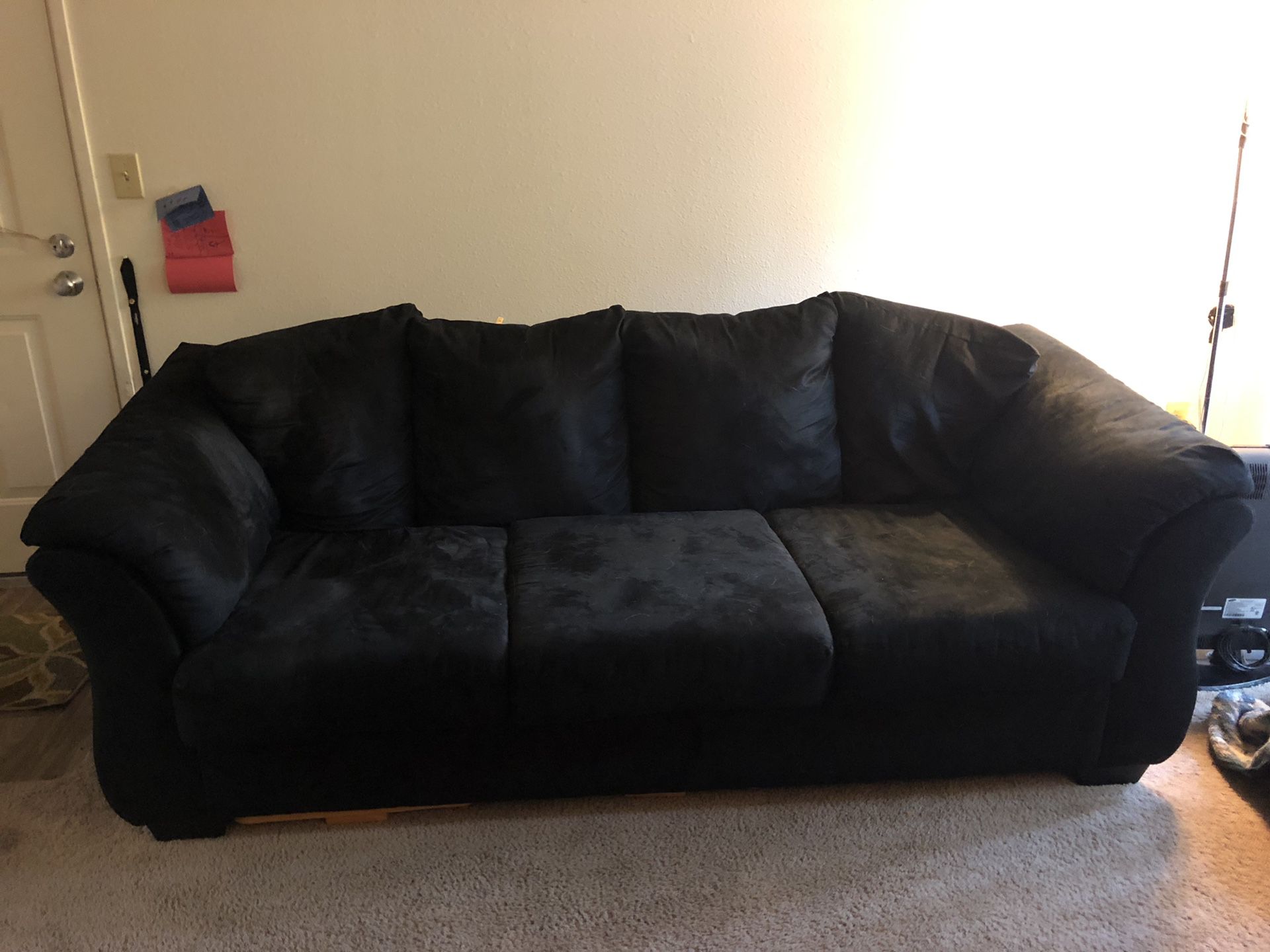 Black Couch and Table