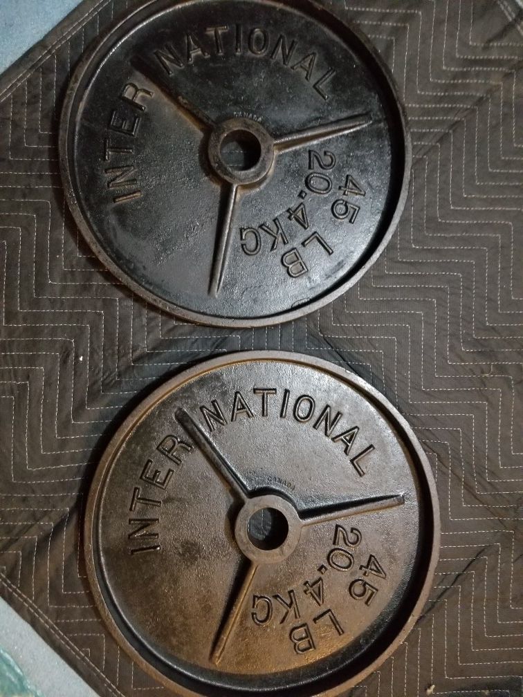 45 pound Olympic weights