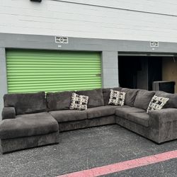 Dark Grey 3pc Sectional Free Delivery