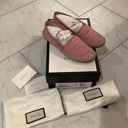 Gucci Pink Espadrilles - Size 36 Or Women’s 6