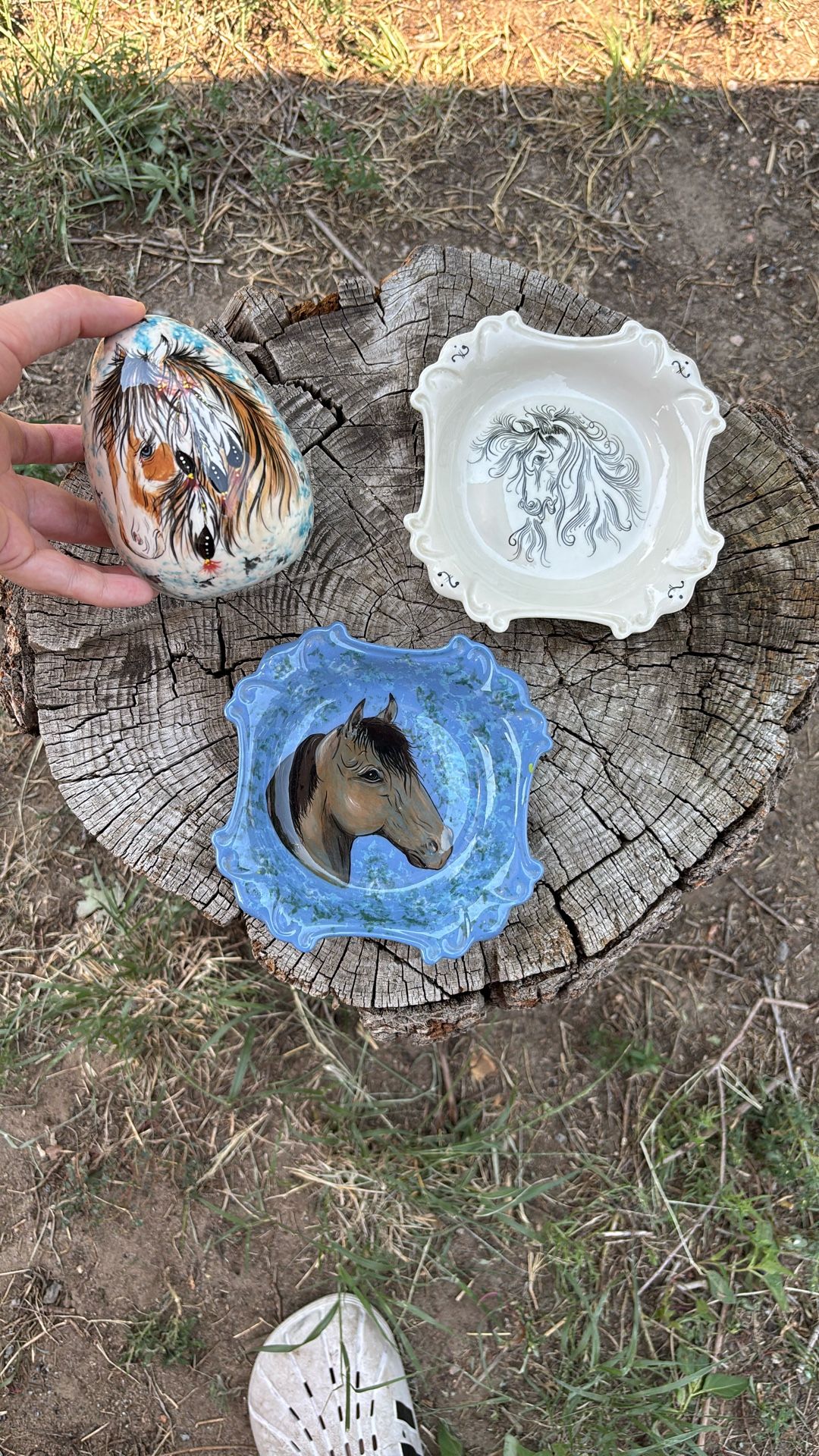 Hand-poured, Hand-painted Folk Art Horse Collection