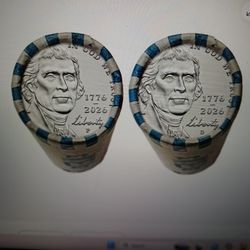 (6)BU Quarter/Nickel/Penny Rolls
