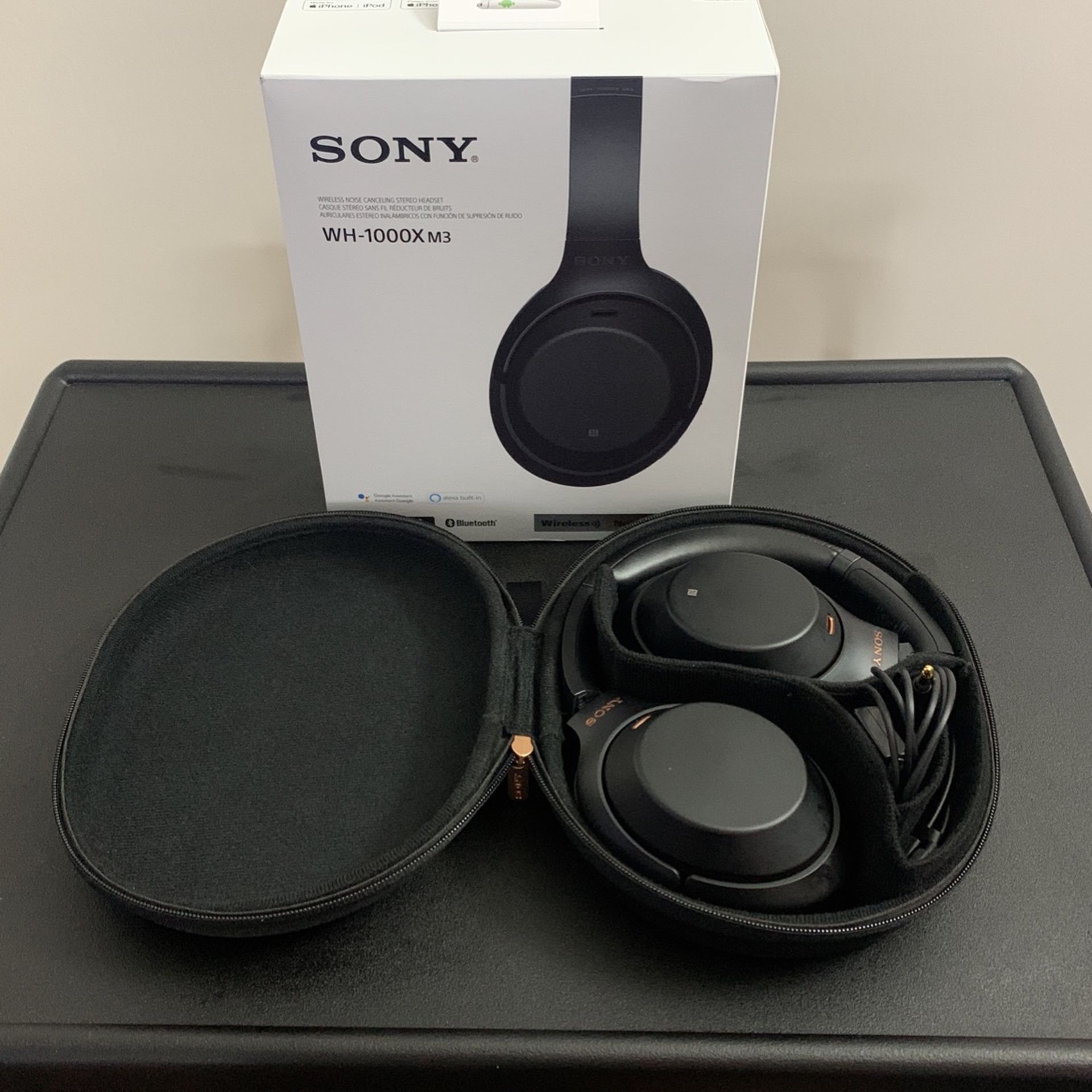 SONY WH-1000X M3 Noise Cancelling Wireless Headphones (Black)