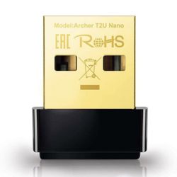 TP-Link Nano AC600 USB WiFi Adapter(Archer T2U Nano)- 2.4G/5G Dual Band Wireless Network Transceiver for PC Desktop, Travel Size, Supports Windows (11