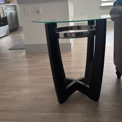 Two Glass Side Tables Perfect Condition OPEN TO ALL OFFERS TRYING TO GET RID OF THEM