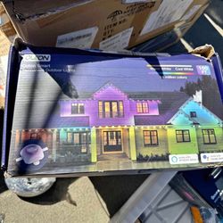 OUTON Smart Permanent Outdoor Lights, 100ft with 72 RGB LEDS, Super Bright Outdoor Eave Lights, 1P68 Waterproof String Lights for Christmas Decoration