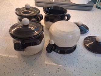 Handmade Soup/French Onion Bowls with Lids