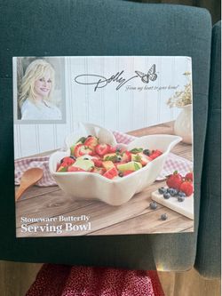 Dolly Parton  Stoneware Butterfly Serving Bowl