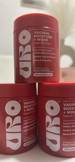 O Positiv URO Vaginal Moisture + Mood Vitamin Capsules for Moisture, Mood & Relaxation, 60 Count