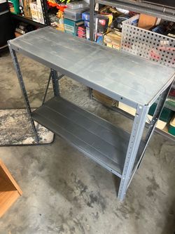Metal shelf rack