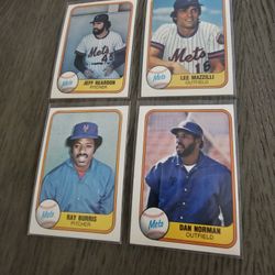 New York Mets 1981 Fleer 22 Baseball Cards Lot No Duplicates 