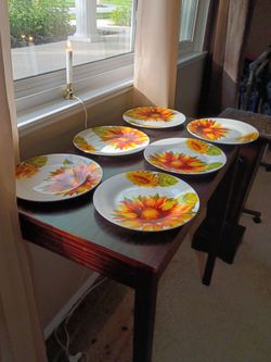 Sunflower plates set of 6