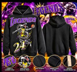 🔥 LEGENDS HOODIE 🔥
🏀 Kobe #24 Design
🖤 Black Hoodie