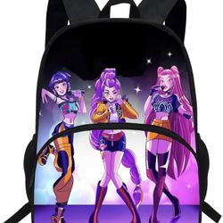 BlACK AND PURPLE SCHOOL BACKPACK