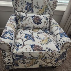 Accent Chair Floral Design, With Pillow. 