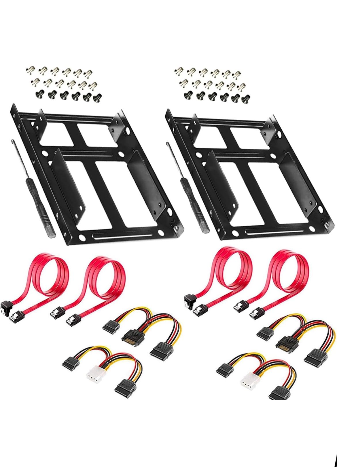 2 Pack SSD/HDD Metal Mounting Bracket kit 2.5 to 3.5 *BRAND NEW*