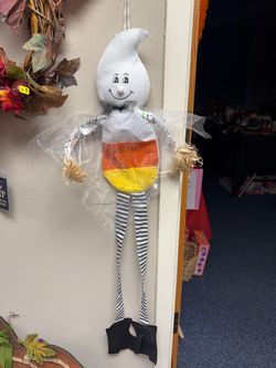 Large Hanging Ghost Candy Corn Halloween Decoration 👻🍬