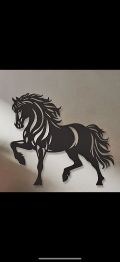Horse Design Metal Plaque 