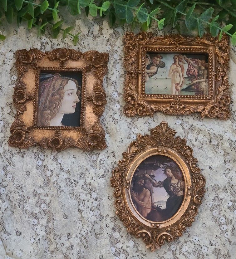 Botticelli Mini Art In Small Decorative Frames